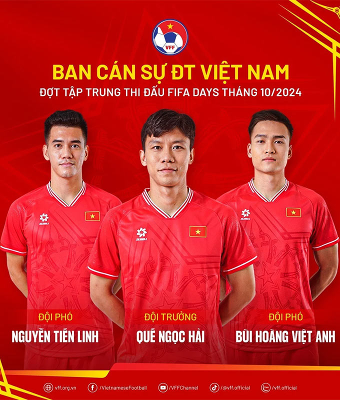 Ban cán sự mới của ĐT Việt Nam dưới thời HLV Kim Sang Sik